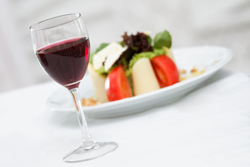 Dinner set on the table