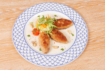 Cutlets with salad
