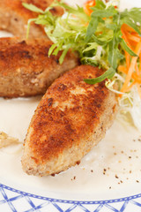 Cutlets with salad