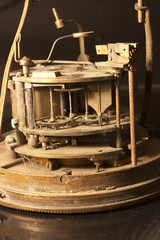 Fototapeta na wymiar cogs and gears of an old clock