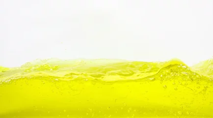 Schilderijen op glas Yellow water drop, splash, swirl © soultkd