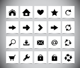 Black icons for web