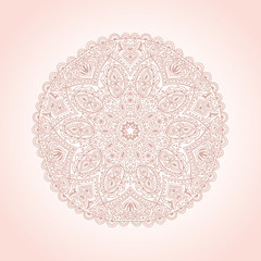 ornamental round lace pattern, circle background with many detai