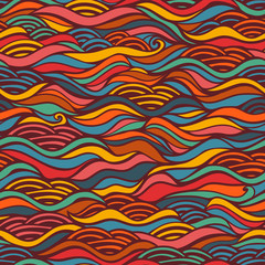 Seamless waves texture,wavy background.Copy that square to the s