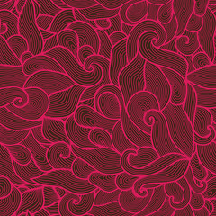 seamless abstract hand-drawn pattern, waves background. Seamless