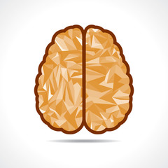 Abstract triangle brain icon,vector illustration