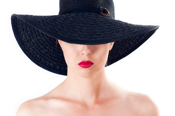 beautiful woman in a hat