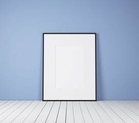blank poster in bright room