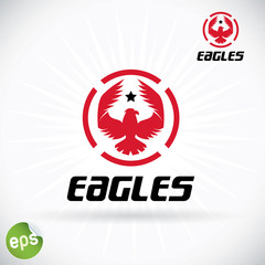 Eagle Symbol Illustration With Sticker