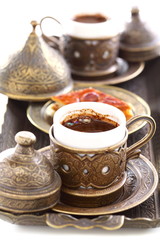 Turkish coffee close-up.