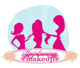 elegant girl in a beauty salon