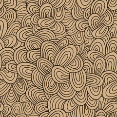 Fototapeta na wymiar Seamless wave hand-drawn pattern, waves background (seamlessly t