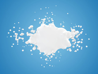 milk or white liquid created splash