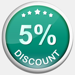 Colorful Button with Discount Value