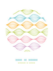 Vector colorful horizontal ogee striped circle decor pattern