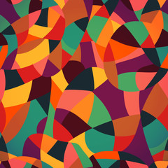 Bright colors mosaic seamless pattern, vector illustration looks