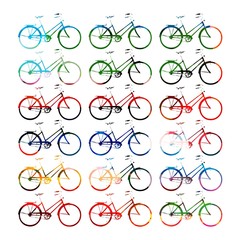 Colorful bicycle vector background