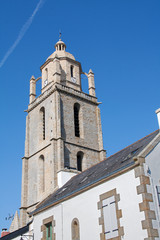 Fototapeta na wymiar Święty kościół i kaplica Guénolé Batz sur mer