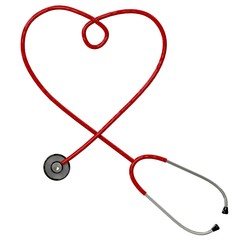 Red stethoscope