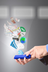 Use finger touch smart phone