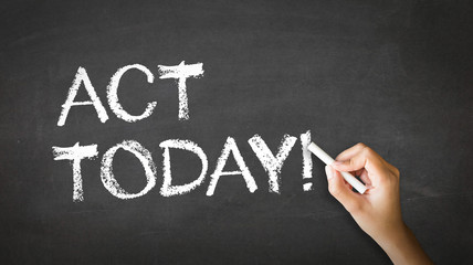 Fototapeta premium Act Today Chalk Illustration