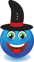 Emoticon with witch hat