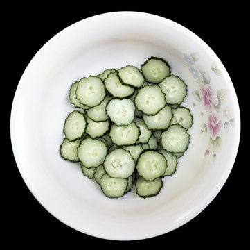 Salad Cucumbers in Bowl