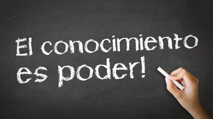 Fototapeta premium Knowledge is power (In Spanish)
