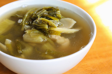 Pickled vegetable soup.