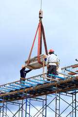labor working in construction site