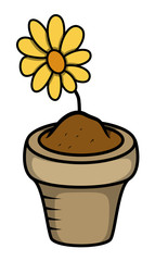 Cartoon Flower Pot