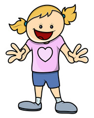 Surprised Teen Girl - Vector Illustrations
