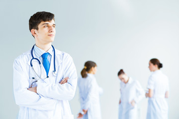 Fototapeta premium portrait of successful young doctor