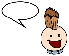 Stylish Pop Costume Boy Saying - Vector Cartoon Illustration