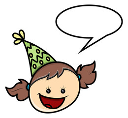 Birthday Girl - Vector Cartoon Illustration