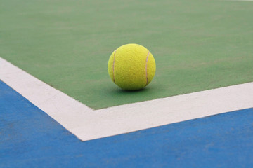 Tennis Ball on the Court