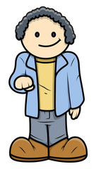 Young Boy - Vector Cartoon Illustration