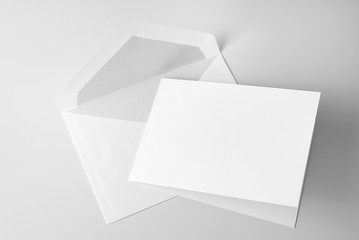 Blank stationery: card and envelope