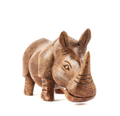 Rhinoceros rhino sculpture isolated