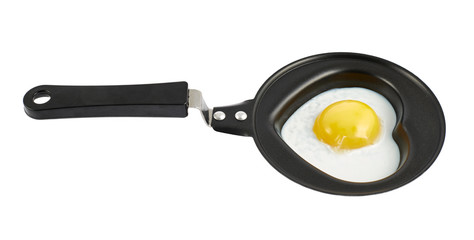 Heart shaped scrambled egg