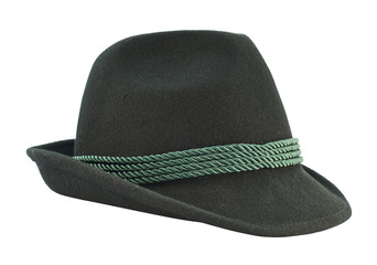 Dark fedora like hat isolated