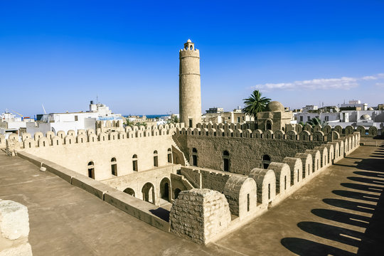 View from the walls of the fortress of Ribat of Sousse in Tunisi