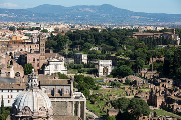 Fototapeta na wymiar Panoramic view of Rome