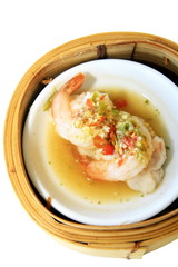 Shrimp spicy Chinese steamed dimsum,Thai style