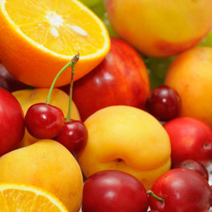 Fresh fruits background