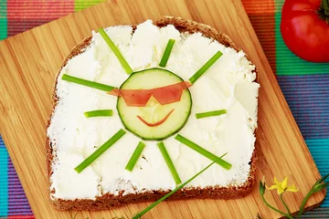 Zelfklevend Fotobehang Summer sandwich for breakfast © Gorilla