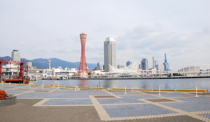 view of Kobe tower and city landscape, Japan