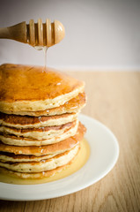 Pancakes with honey