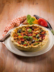 quiche with mixed vegetables