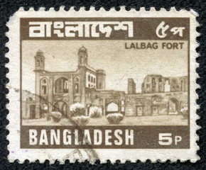 stamp printed in Bangladesh shows Lalbagh Fort also